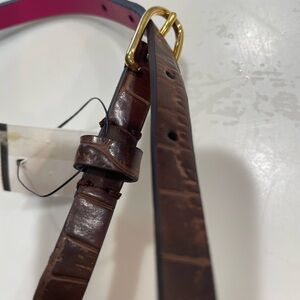 Stella McCartney Brown Belt with Gold Buckle